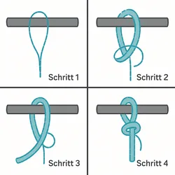 Schritt-für-Schritt-Anleitung: einfacher Ankerstich