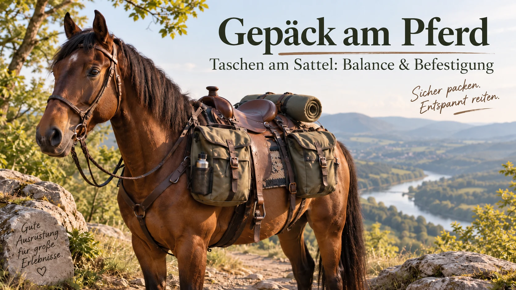 Gepäck am Pferd