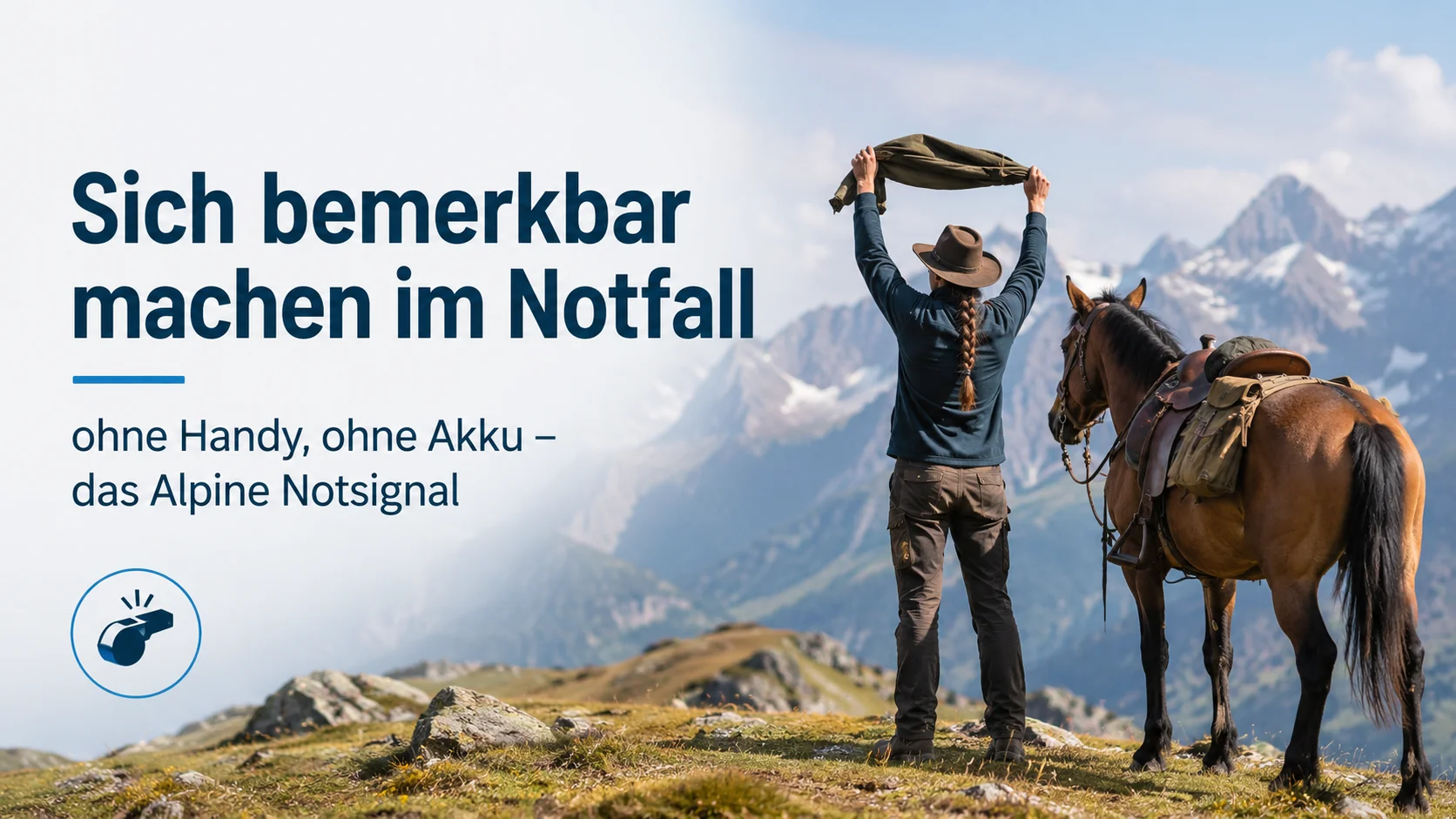 Sich bemerkbar machen im Notfall – ohne Handy, ohne Akku, das Alpine Notsignal